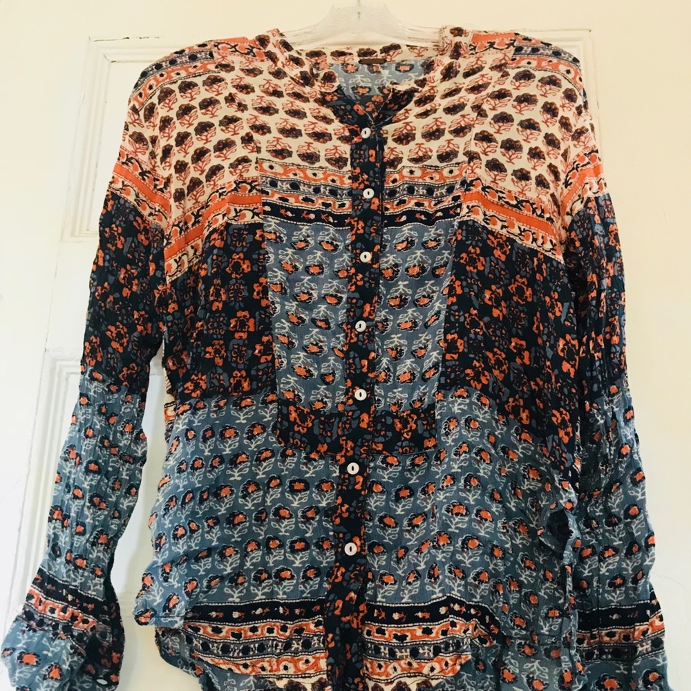 Free People Patchwork Top size Large